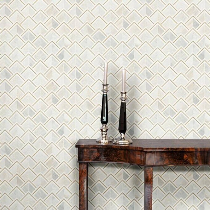 Luxor Kona Gold Pattern Marble Mosaic