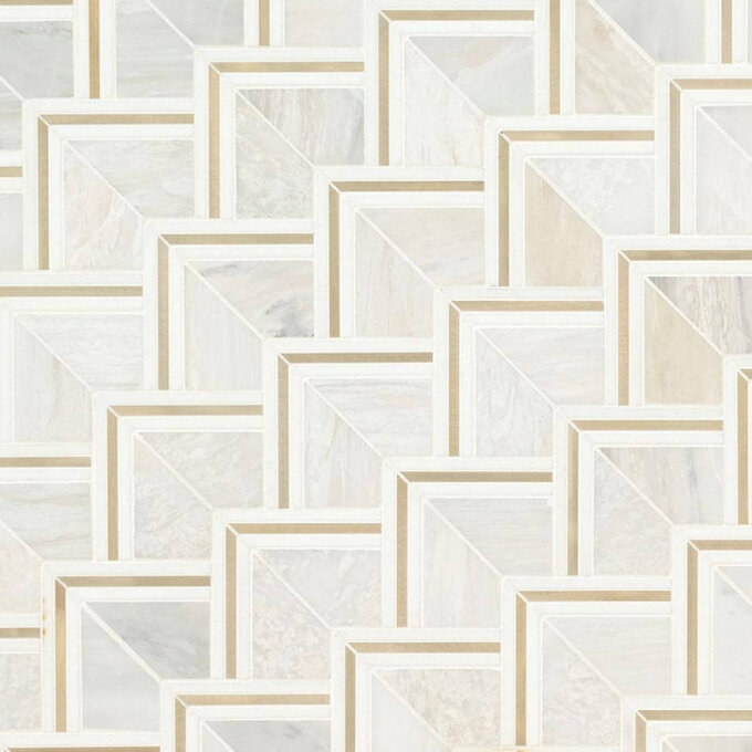 Luxor Kona Gold Pattern Marble Mosaic