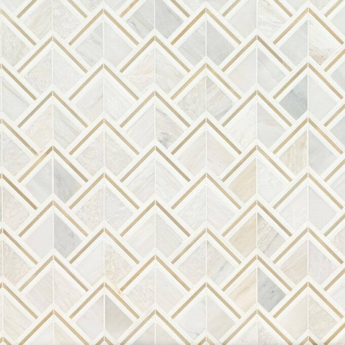 Luxor Kona Gold Pattern Marble Mosaic