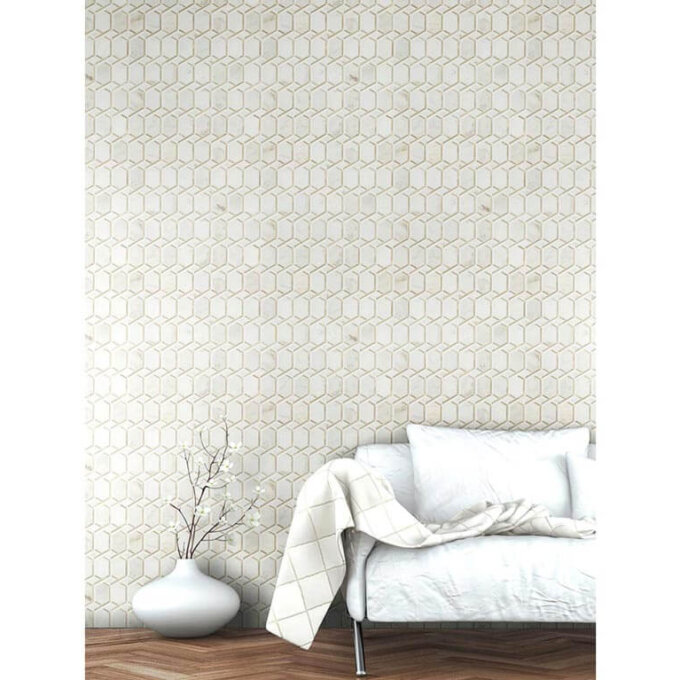 Luxor Royal Link Gold Pattern Marble Mosaic