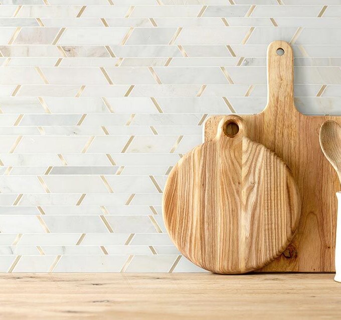 Metro Gold Pattern Marble Mosaic