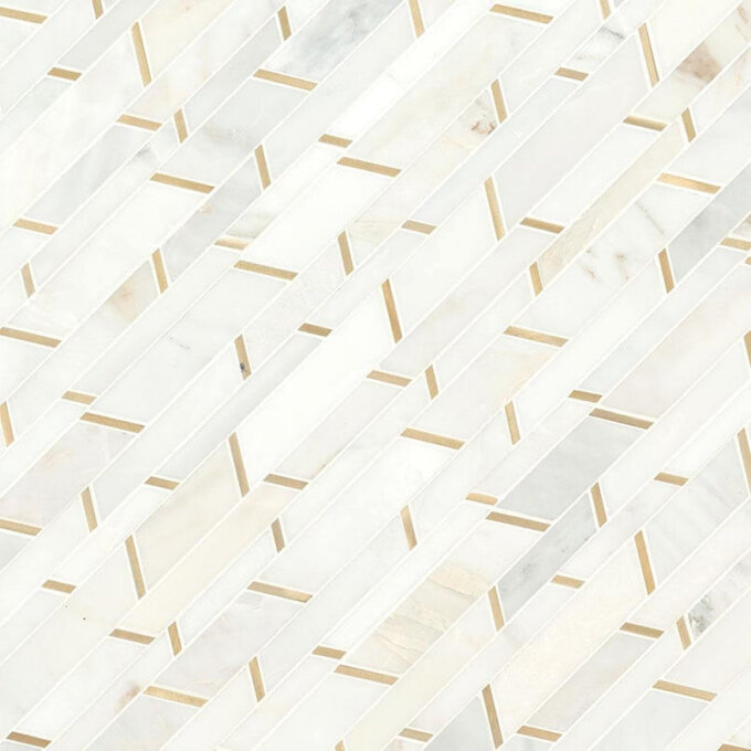 Metro Gold Pattern Marble Mosaic