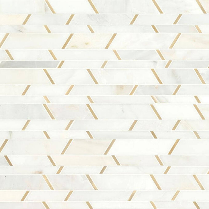 Metro Gold Pattern Marble Mosaic