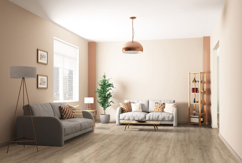 Sandino Luxury Vinyl Flooring 7x48 Room