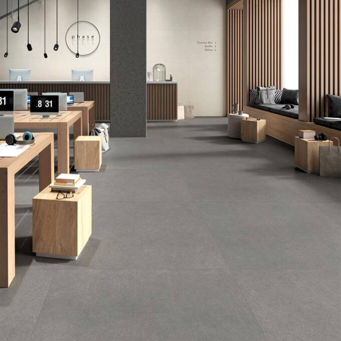Hub Store (Silver) Matte Porcelain Tile