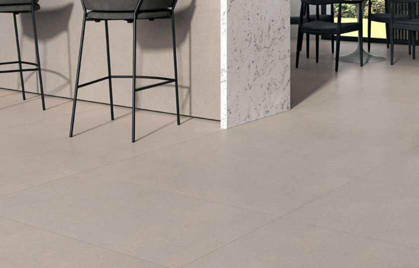 Hub Travel Matte Porcelain Tile Installed