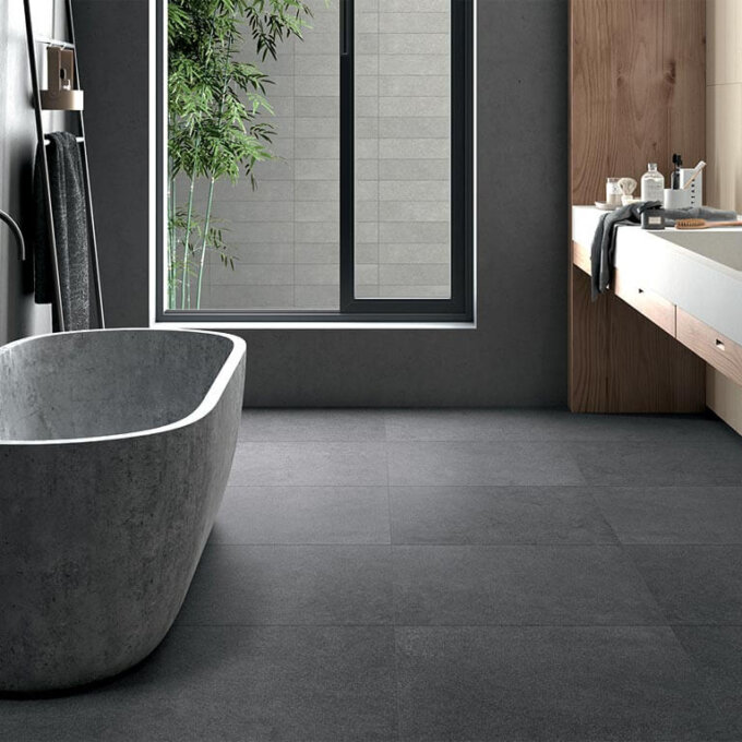 Hub Volume (Black) Matte Porcelain Tile