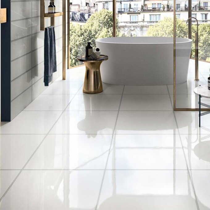 Vetri Bianco (White) Polished Porcelain Tile