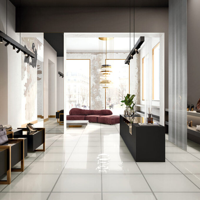 Vetri Fume (Grey) Polished Porcelain Tile