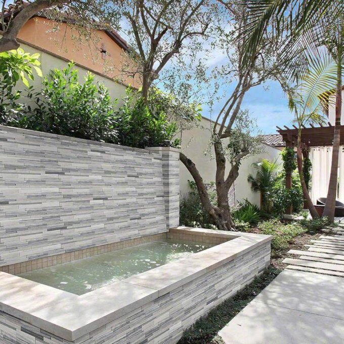 Alaska Grey 3D Honed Ledger Panel