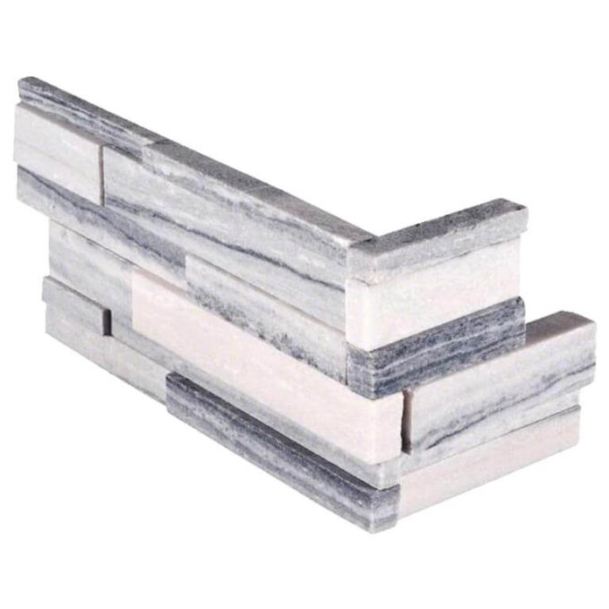 Alaska Grey 3D Honed Ledger Panel