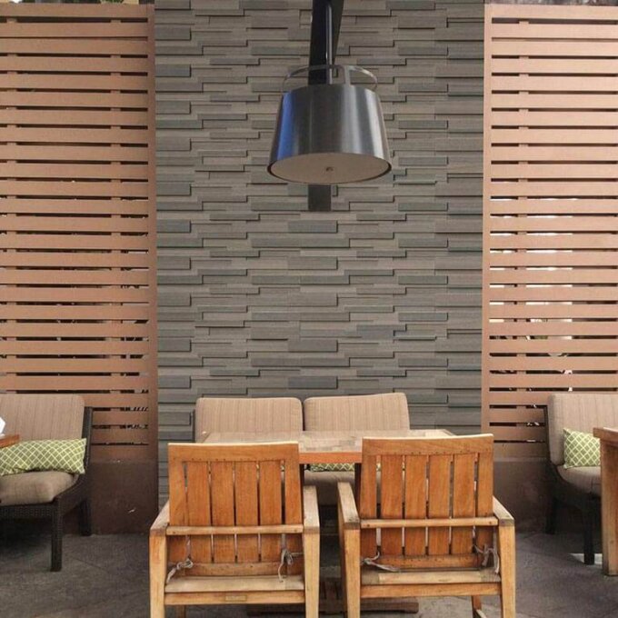 Brown Wave Ledger Panel