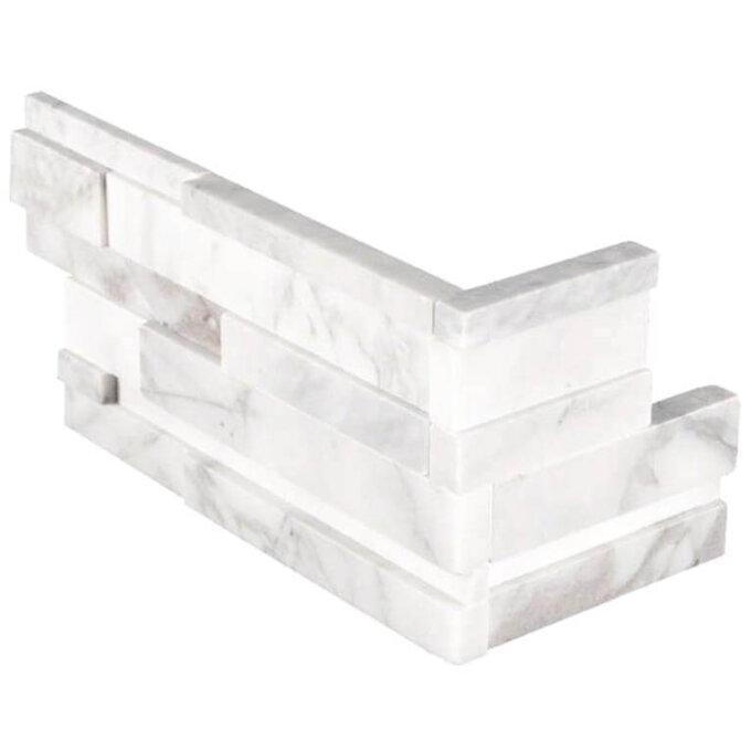 Calacatta Cressa 3D Honed Ledger Panel