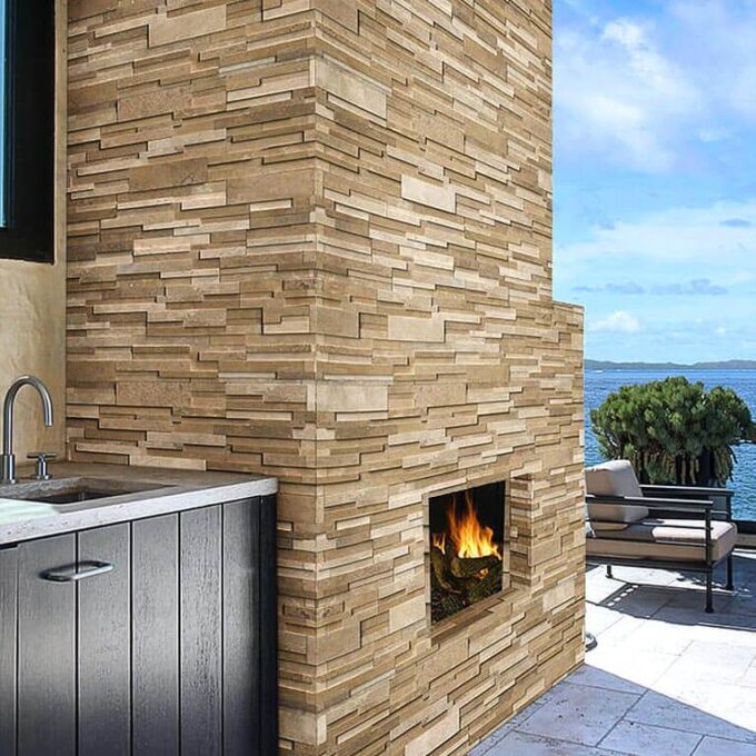 Casa Blend 3D Honed Ledger Panel