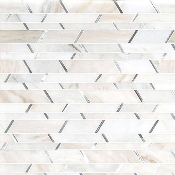 Metro Silver Pattern Marble Mosaic