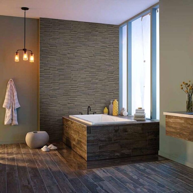 Brown Wave Ledger Panel