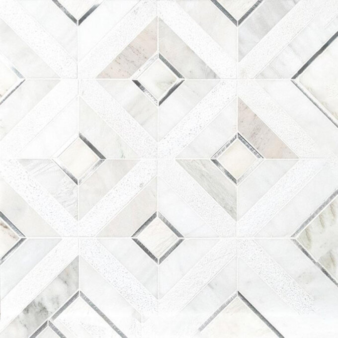 Verona Silver Pattern Marble Mosaic