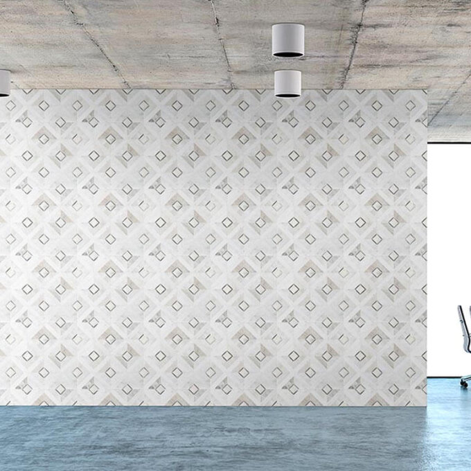 Verona Silver Pattern Marble Mosaic