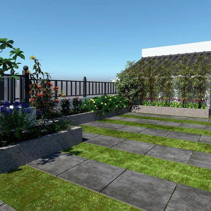 Beton Antracite 2CM Arterra Porcelain Paver