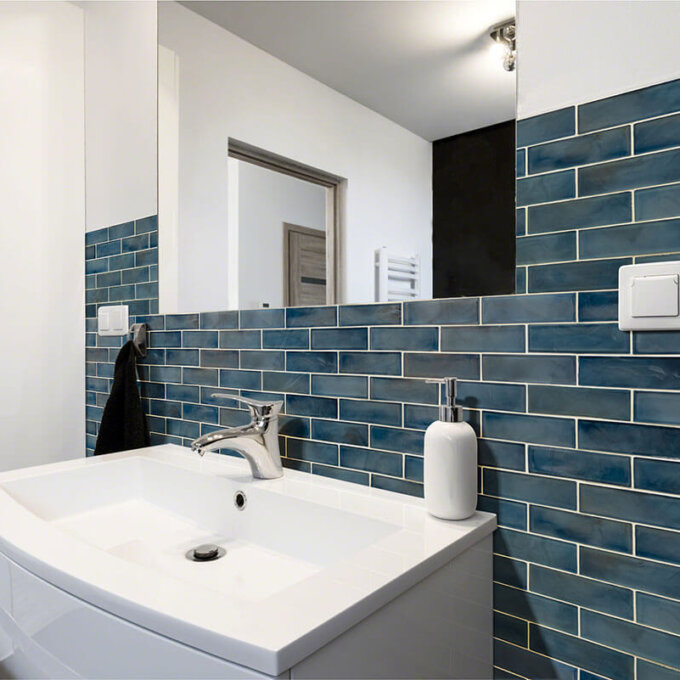 Blue Shimmer 2x6 Subway