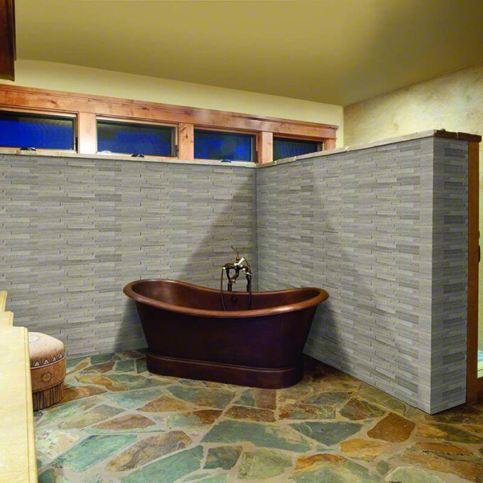 Grey Oak 3D Honed Ledger Panel