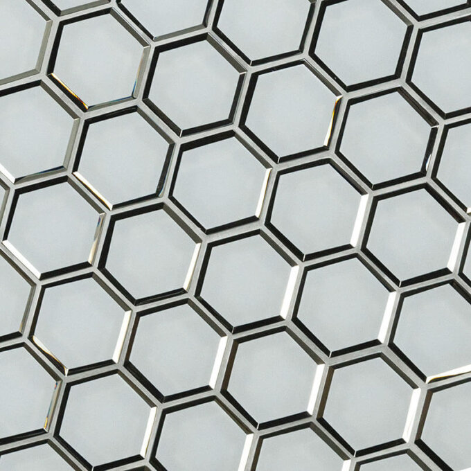 Ice Beveled 3" Hexagon