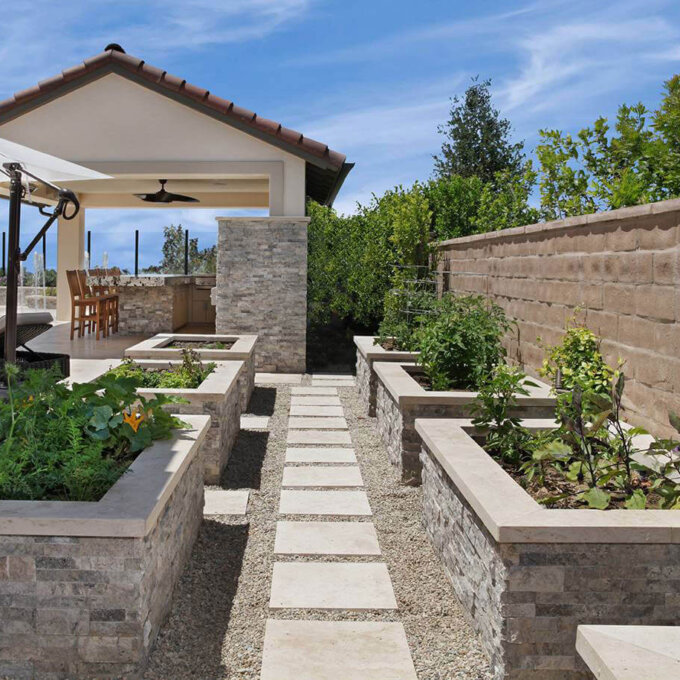 Silver Travertine Ledger Panel