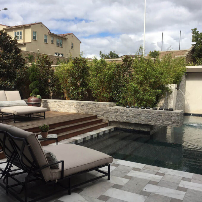 Silver Travertine Ledger Panel