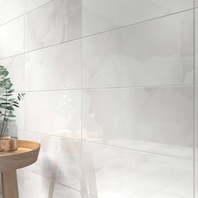 Splendid White Cloud 10"x22" Glossy Wall Tile