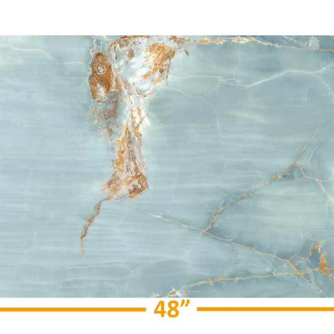 The Room Onyx Aqua Blue 24"x48" Polished Porcelain Tile