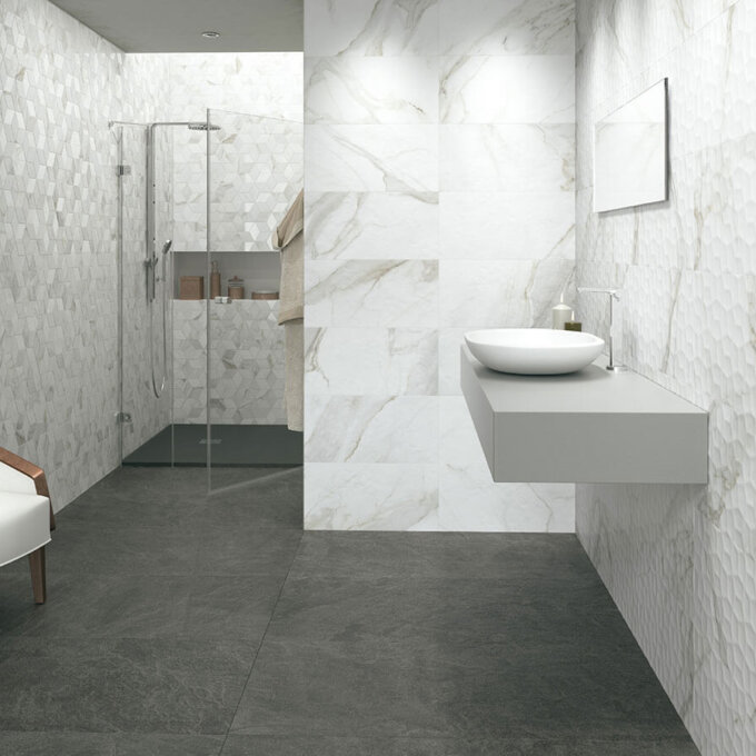 Adella Calacatta 12"x24" Satin Matte Porcelain Tile