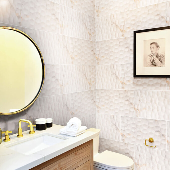 Adella Viso Calacatta 12"x24" Satin Matte Porcelain Tile