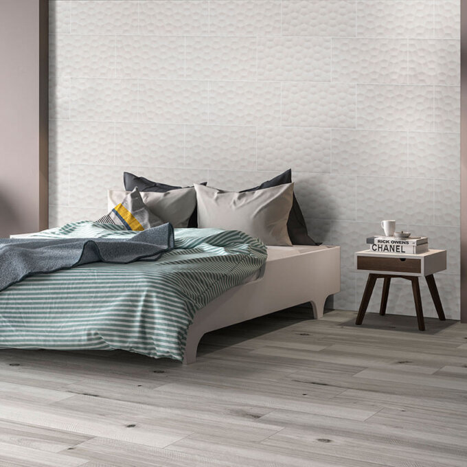 Adella Viso White 12"x24" Satin Matte Porcelain Tile