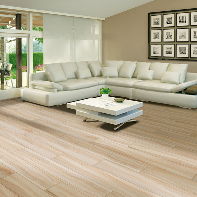 Aspenwood Arctic 9"x48" Matte Porcelain Tile