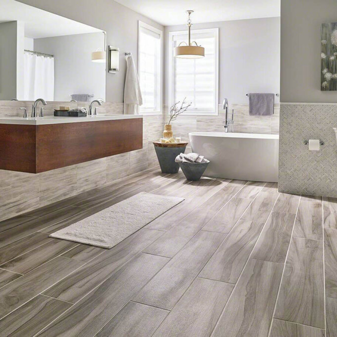 Aspenwood Ash 9"x48" Matte Porcelain Tile