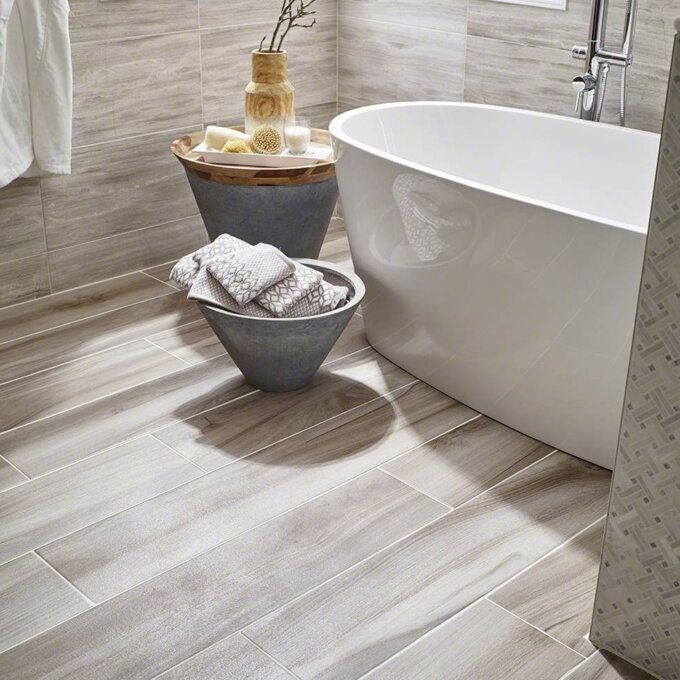 Aspenwood Ash 9"x48" Matte Porcelain Tile
