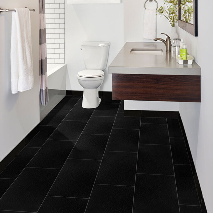 Domino Black Matte Porcelain Tile