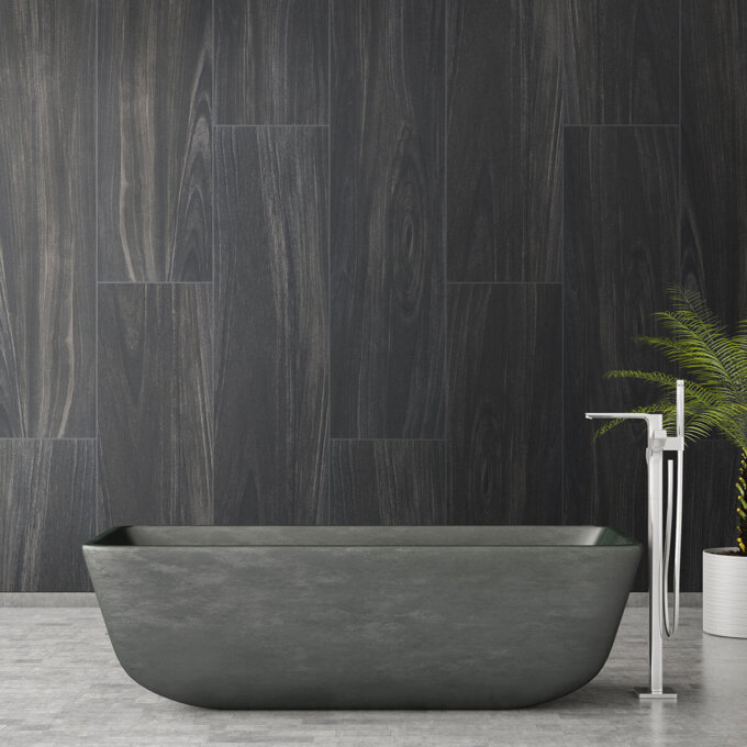 Braxton Midnight 8"x40" Matte Porcelain Tile