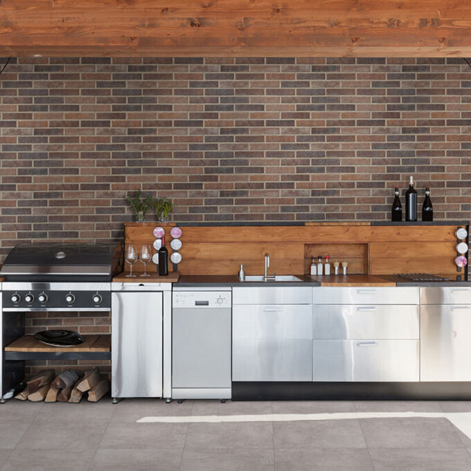 Brickstone Capella Red 2"x10" Porcelain Tile