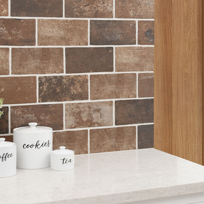 Brickstone Capella Red 5"x10" Porcelain Tile