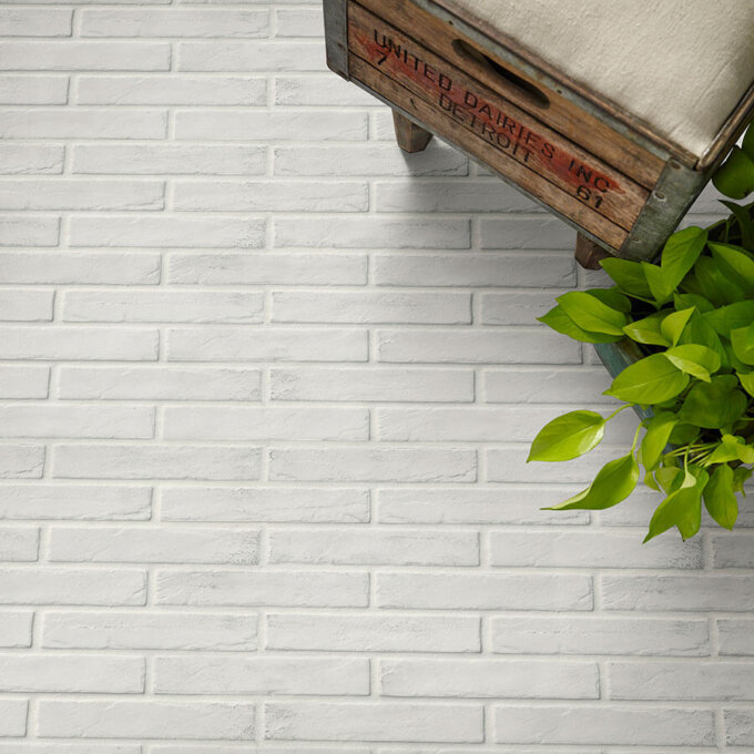 Brickstone Capella White 2"x10" Porcelain Tile