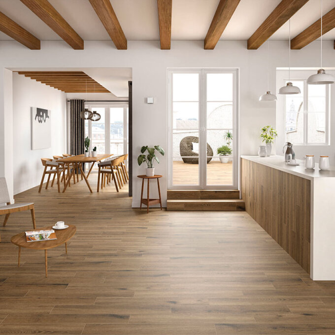 Antoni Café 6"x36" Matte Porcelain Tile