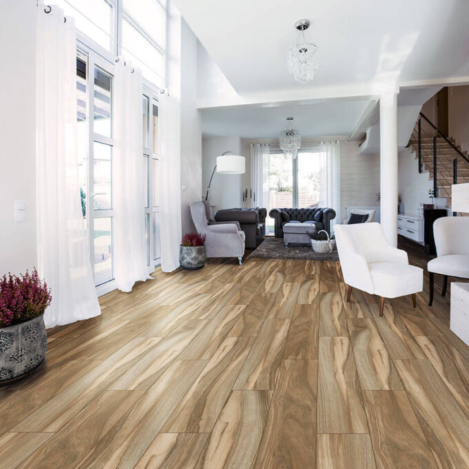 Aspenwood Café 9"x48" Matte Porcelain Tile