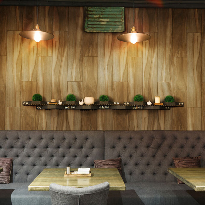 Aspenwood Café 9"x48" Matte Porcelain Tile