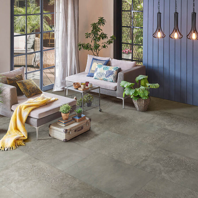 Traktion Calypso Graphite Porcelain Tile