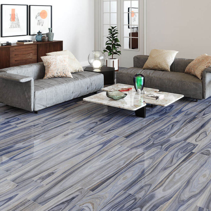 Dellano Exotic Blue 8"x48" Polished Porcelain Tile
