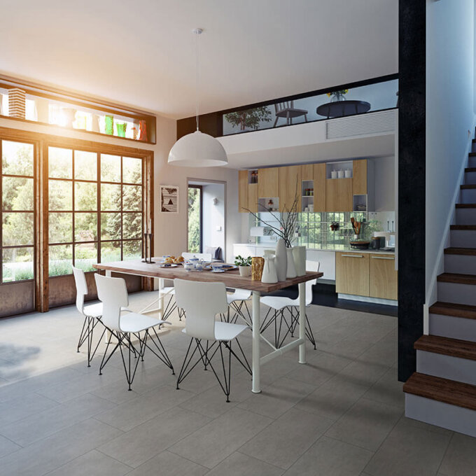 Gridscale Graphite 12"x24" Matte Porcelain Tile