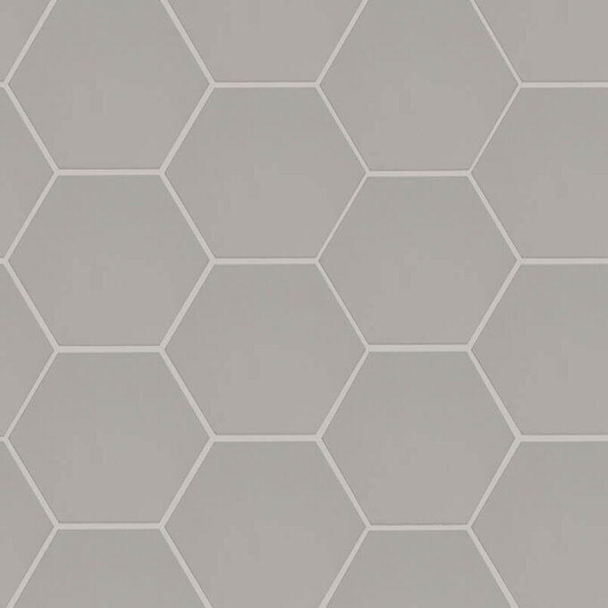 Hexley Dove 10" Matte Hexagon Porcelain Tile