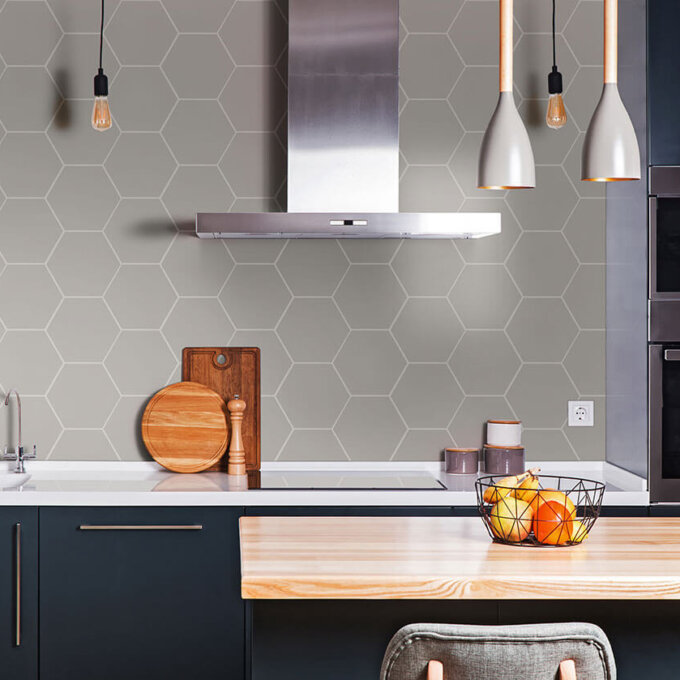 Hexley Dove 10" Matte Hexagon Porcelain Tile