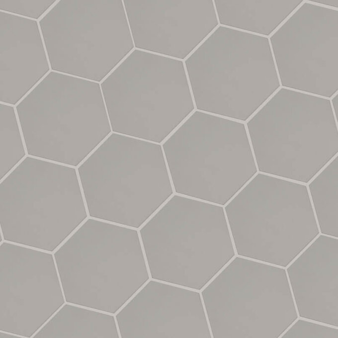 Hexley Dove 10" Matte Hexagon Porcelain Tile